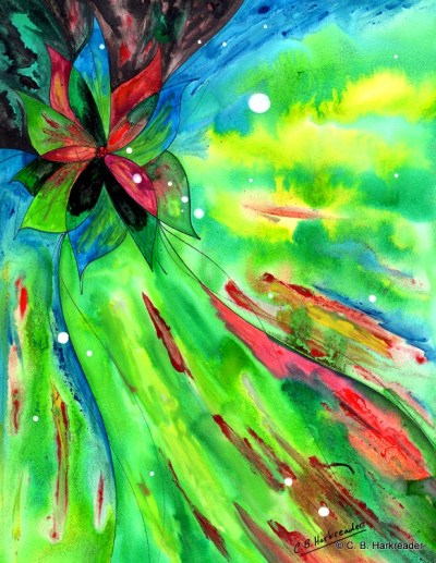 Tao Te Ching, chapter 5, mixed media, 9x12, copyright C.B.Harkreader 06-15