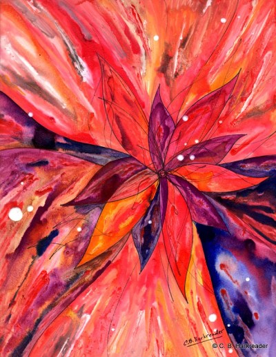 Tao Te Ching, chapter 9, 9x12, copyright C.B.Harkreader